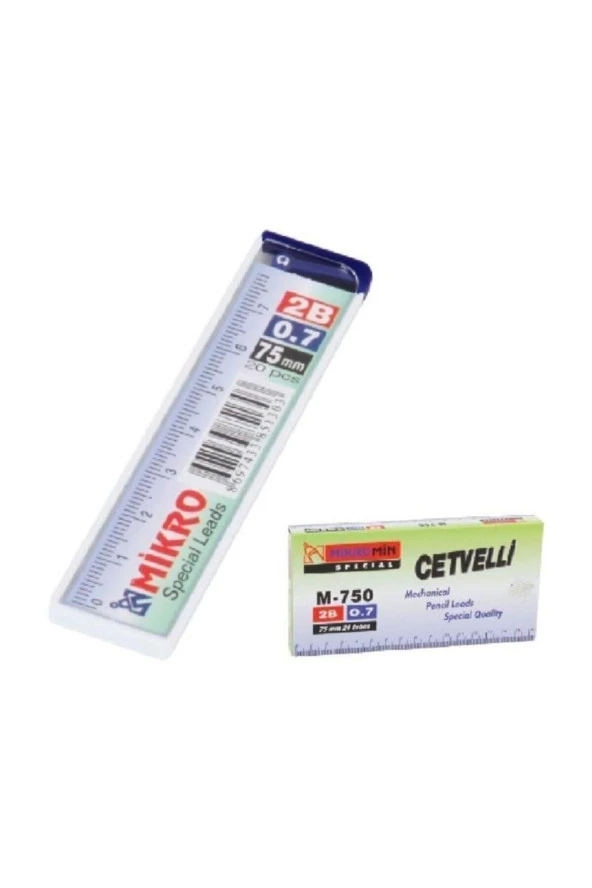 Mikro Min Cetvelli 2b Kalem Ucu 75mm 24 Tüp (1 Paket 24 Tüp Uç)