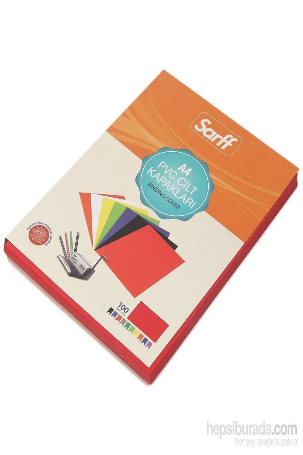 Sarff Cilt Kapağı Plastik Opak A4 160 MIC Kırmızı 15201015 (1 Paket 100 Adet)