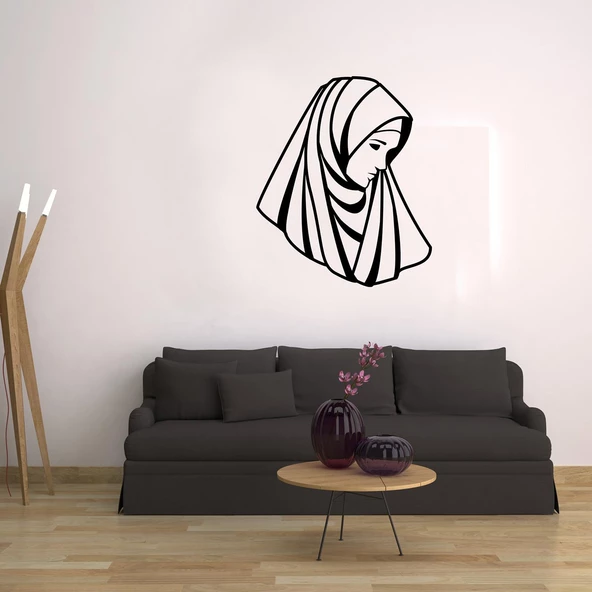 TÜRBANLI KADIN FOLYO STİCKER - 2