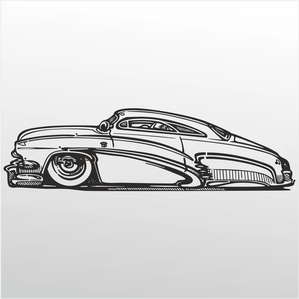 Folyo Sticker Klasik Araba ADKPQUY708 ürün görseli 1