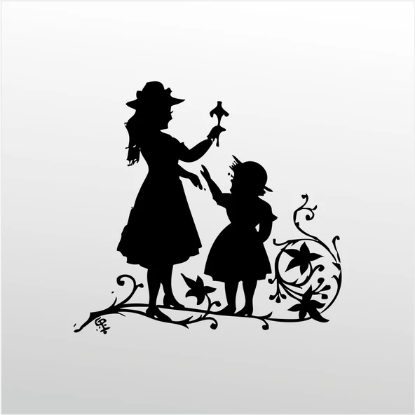 Folyo Sticker Anne Ve Kızı ürün görseli 1