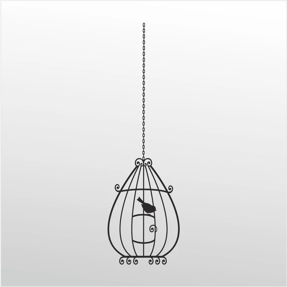 Folyo Sticker Kuş Kafesi ADKPQUY765 ürün görseli