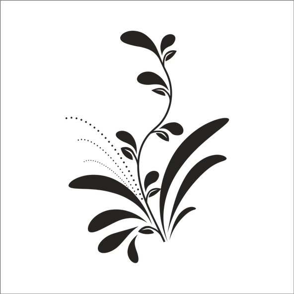 AĞAÇ VE GÜL RESİMLERİ FOLYO STİCKER ürün görseli