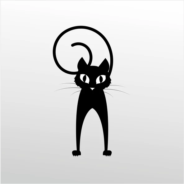 Folyo Sticker Şaşkın Kedi ürün görseli