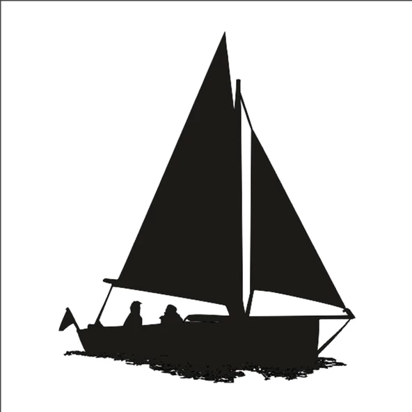 YELKENLİ TEKNE FOLYO STİCKER ürün görseli