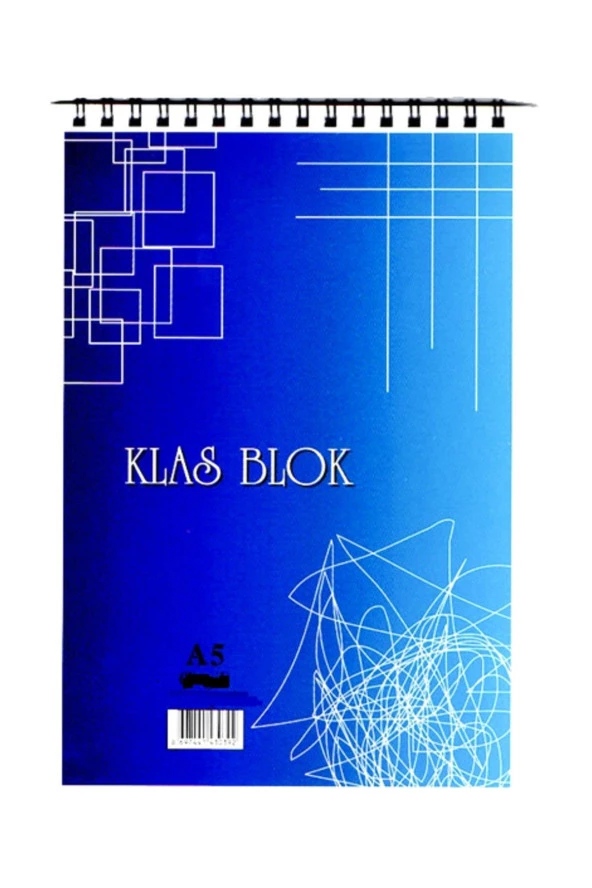 Klas A5 Bloknot Spiralli Office Book Kareli 100 Yaprak (6 Lı Paket)