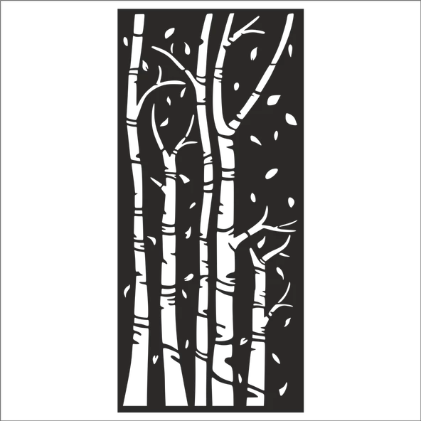 AĞAÇ VE GÜL RESİMLERİ FOLYO STİCKER ürün görseli