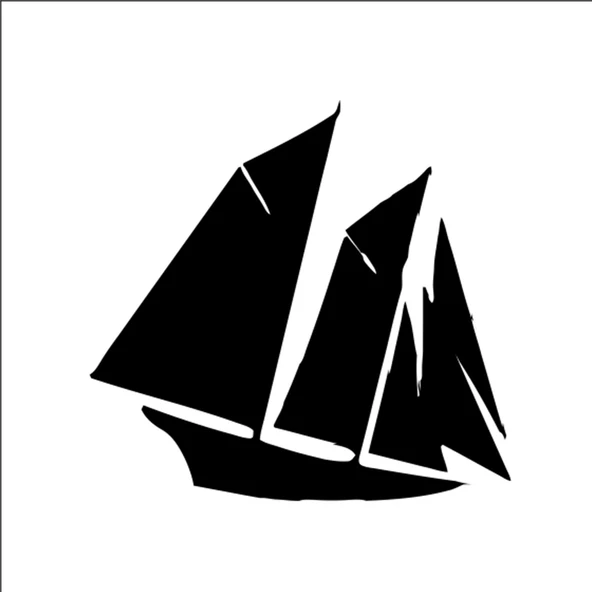 YELKENLİ TEKNE FOLYO STİCKER ürün görseli 1