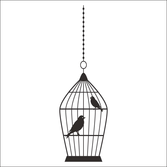 KUŞ KAFESİ FOLYO STİCKER ürün görseli