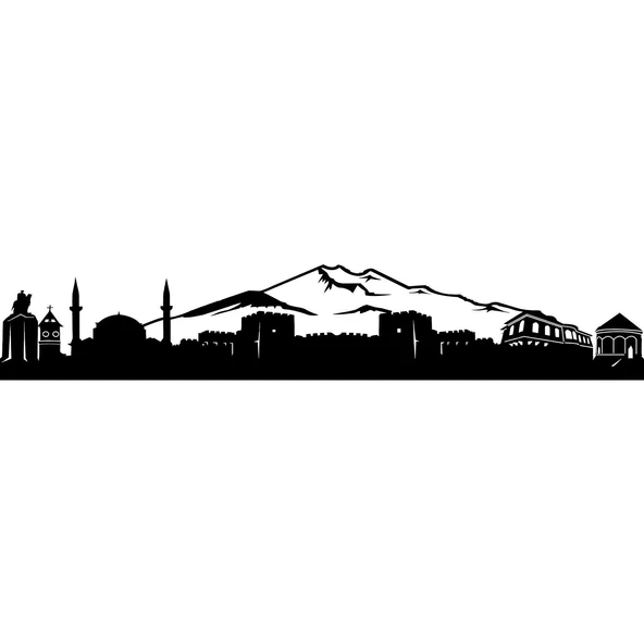 KAYSERİ ŞEHRİ SİLUETİ FOLYO STİCKER