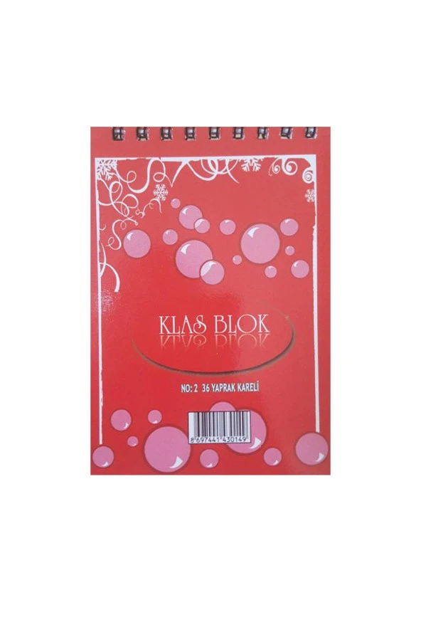 Klas Bloknot Spiralli Kareli No:2 36 Yaprak (24 Lü Paket) - 2