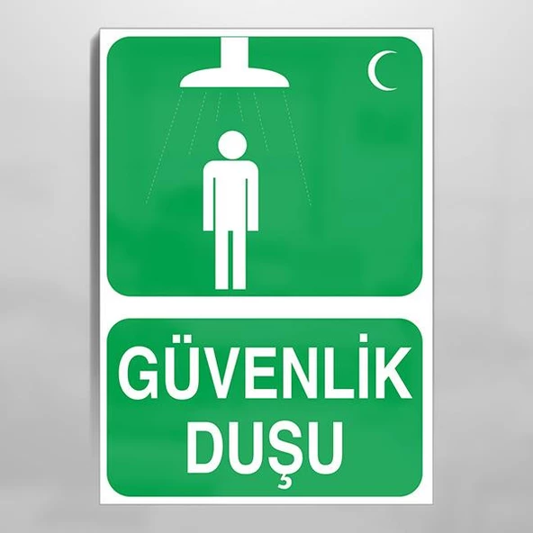 Güvenlik Duşu Uyarı Levhası ürün görseli 1