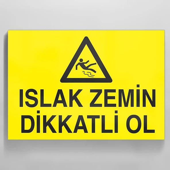 Islak Zemin Dikatli Ol Uyarı Levhası ürün görseli 1