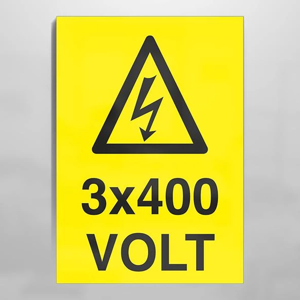 3X400 Volt Uyarı Levhası ürün görseli 1