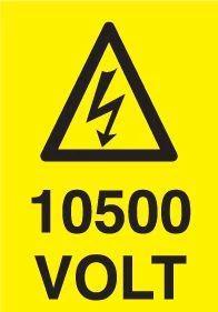 10500 Volt Uyarı Levhası ürün görseli 1