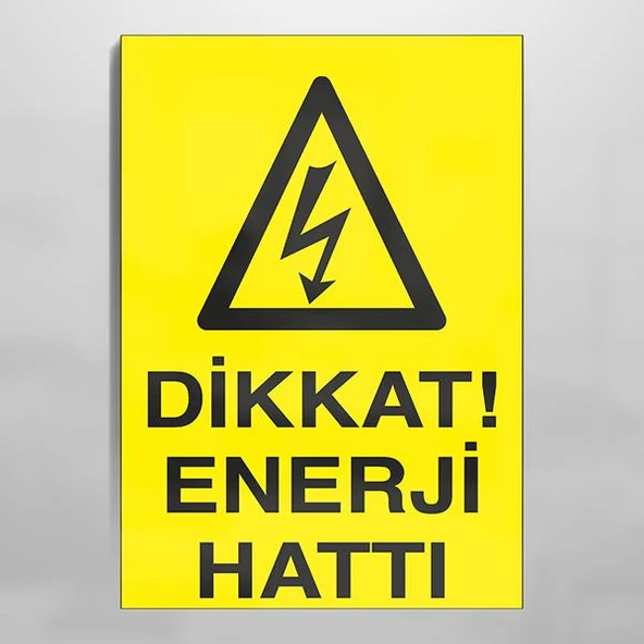 Dikkat Enerji Hattı Uyarı Levhası ürün görseli 1