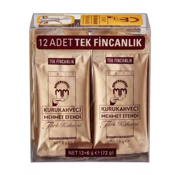 Kurukahveci Mehmet Efendi Türk Kahvesi 12X6 Gr.