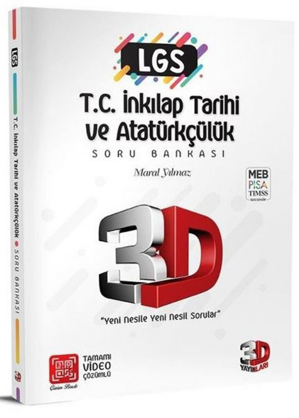 3D Lgs T.C. İnkılap Tarihi ve Atatürkçülük Soru Bankası Tamamı Video Çözümlü