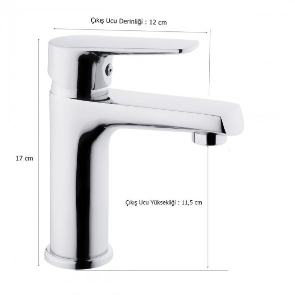 Tema Zenn Banyo Lavabo Bataryası Musluk Krom - 2