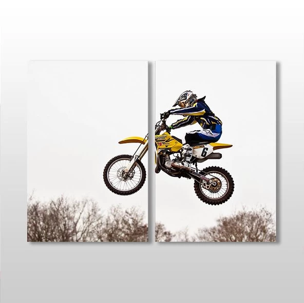 Motorcu Kanvas Tablo