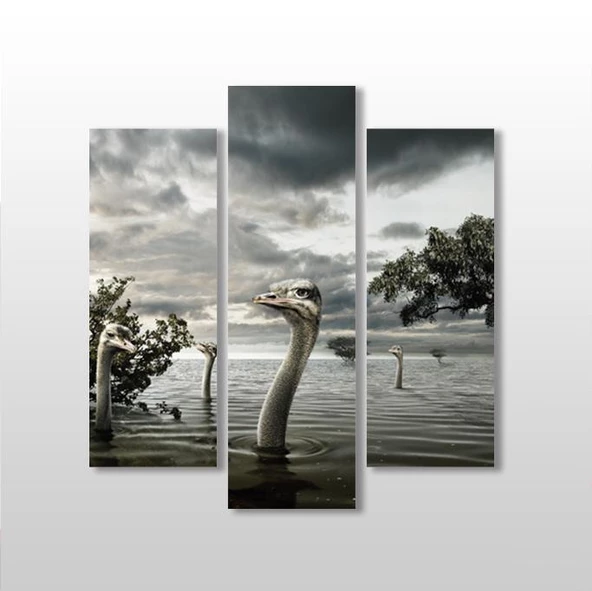 Göldeki Ördekler Kanvas Tablo