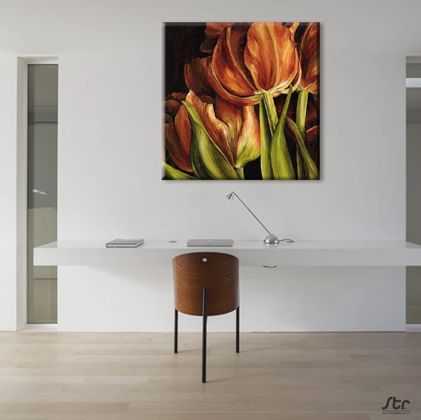 Oryantal Lale Kanvas Tablo - Resim 2