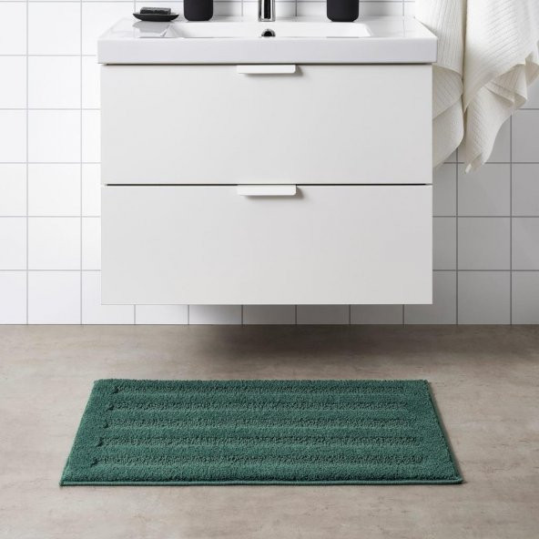IKEA Emten Banyo Paspası Mavi - Yeşil 50 x 80 cm - 4
