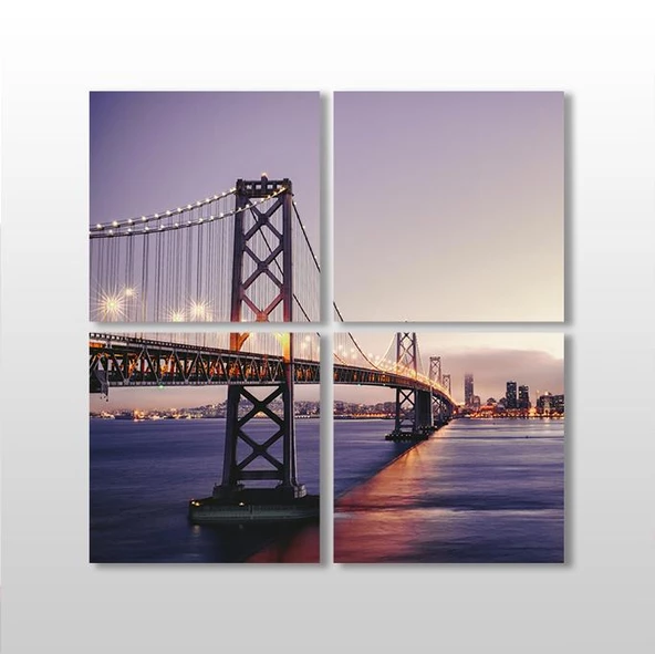 Akşamüstü Köprü Kanvas Tablo ürün görseli 1