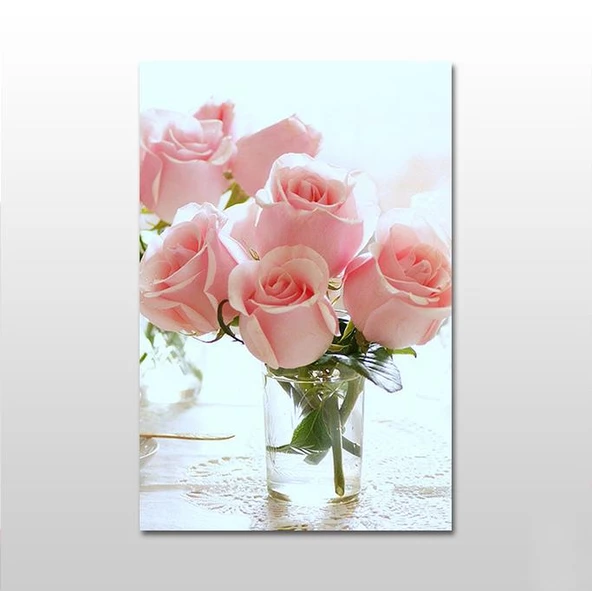 Pembe Gül Kanvas Tablo ürün görseli 1