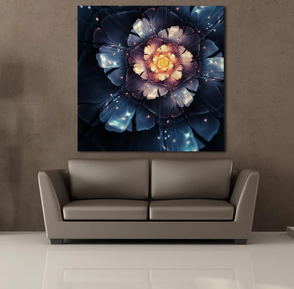 IŞILTILI ÇİÇEK KANVAS TABLO - 2