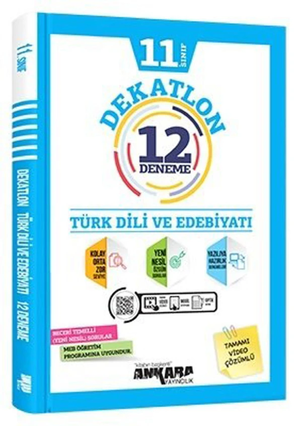 Ankara 11.Sınıf Türk Dili ve Edebiyatı Dekatlon 12 Deneme