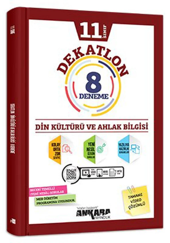 Ankara 11.Sınıf Din Kültürü ve Ahlak Bilgisi Dekatlon Denemeleri (12 Adet)