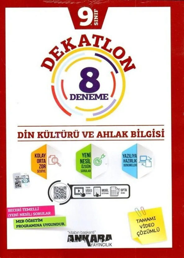 Ankara 9.Sınıf Dekatlon Din Kültürü Ve Ahlak Bilgisi 8 Deneme