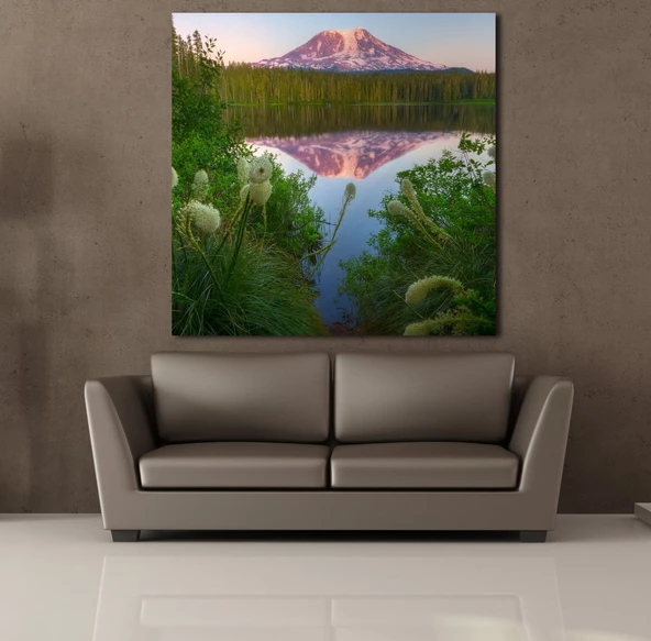 DAĞIN DENİZE YANSIMASI KANVAS TABLO - 2