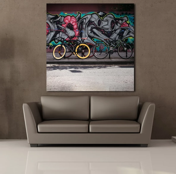 BİSİKLETLER KANVAS TABLO - Resim 2