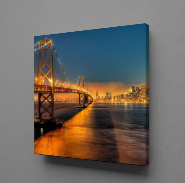 İSTANBUL BOĞAZ KÖPRÜSÜ IŞIKLI MANZARA KANVAS TABLO