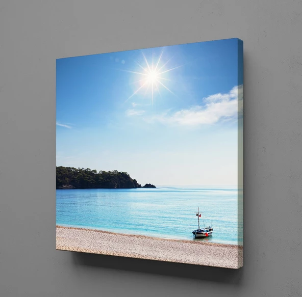 SAHİLDEKİ GÜNEŞİN DOĞUŞU KANVAS TABLO ürün görseli 1