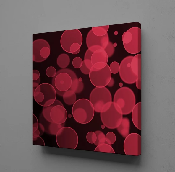 KIRMIZI DAİRELER KANVAS TABLO ürün görseli 1