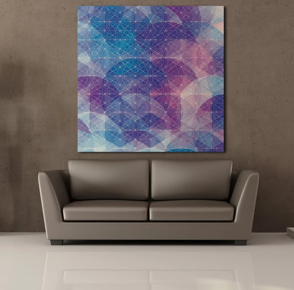 PEMBE MAVİ KANVAS TABLO - 2