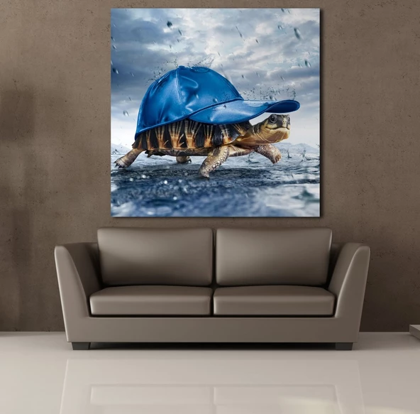 KAPLUMBAĞA KANVAS TABLO - 2