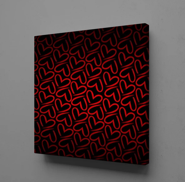 KIRMIZI KALP KANVAS TABLO