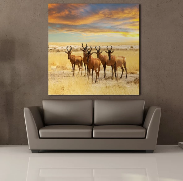 GEYİKLER KANVAS TABLO - 2