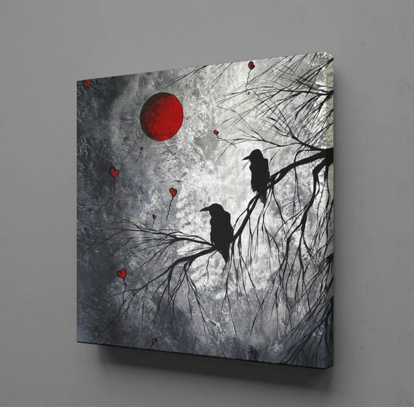 YAĞLI BOYA KARGA KANVAS TABLO