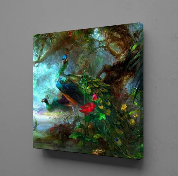 YAĞLI BOYA TAVUSKUŞU KANVAS TABLO