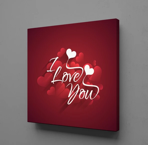 BEYAZ KIRMIZI KALPLER KANVAS TABLO ürün görseli 1