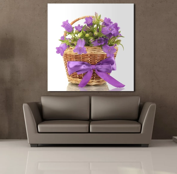 SAKSIDA MOR MENEKŞELER KANVAS TABLO - Resim 2