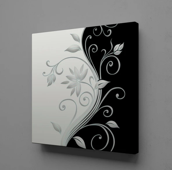 ÇİÇEKLİ MOTİF DESENLER KANVAS TABLO