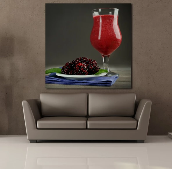 BÖĞÜRTLEN MİLKSHAKE KANVAS TABLO - 2