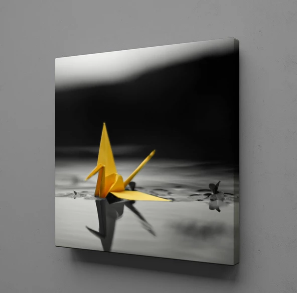 SARI SİYAH KANVAS TABLO ürün görseli 1