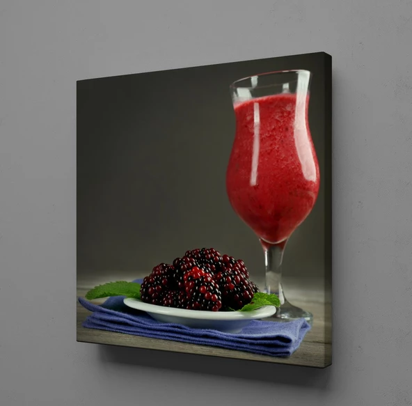 BÖĞÜRTLEN MİLKSHAKE KANVAS TABLO